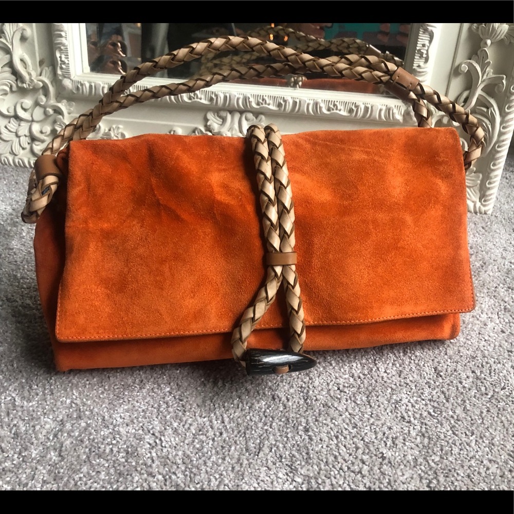 Burberry Orange Suede bag